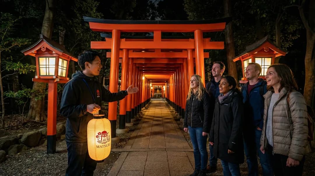 【国際交流】夜の花園神社を参拝&ゴールデン街3軒ホッピング|世界中の旅人と乾杯(3ドリンク込)
